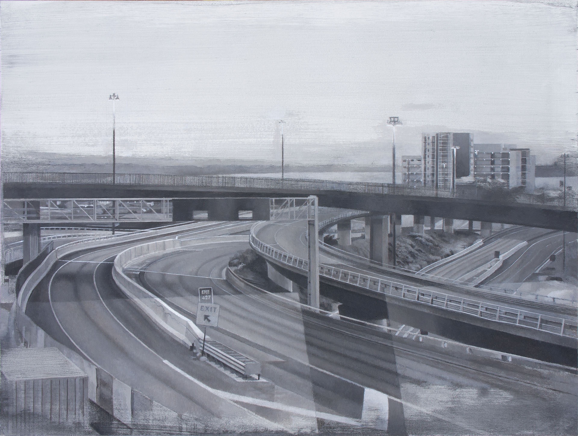 Scene 11, 2008, acrylic on board, 305 x 407mm