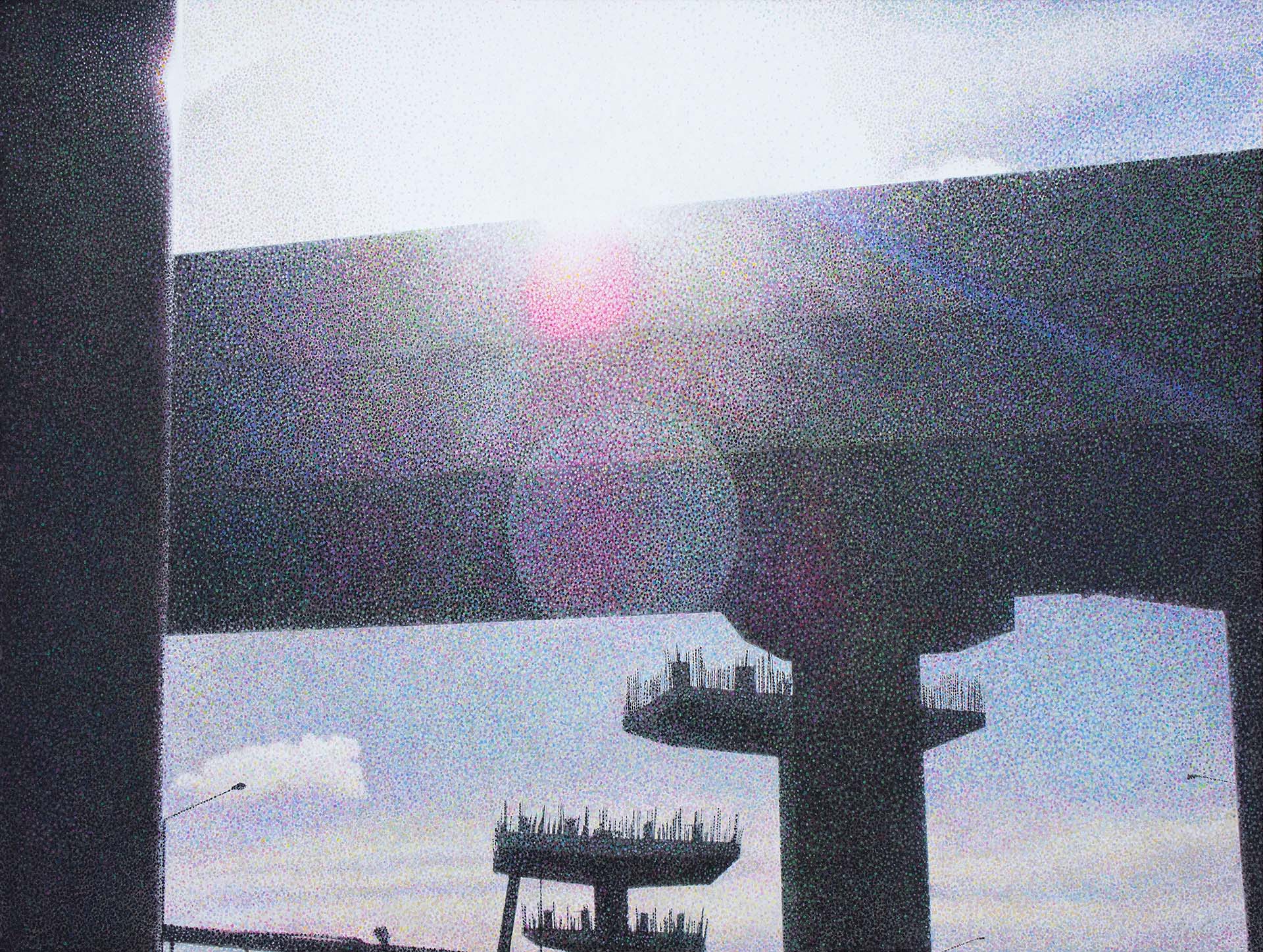 Scene 32, 2018, acrylic on linen, 450 x 600mm, private collection