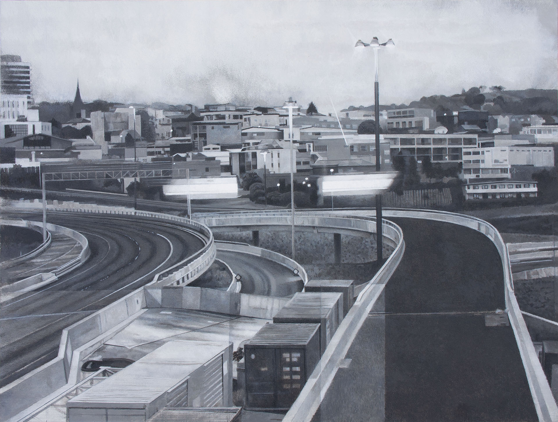 Scene 10, 2008, acrylic on board, 305 x 407mm