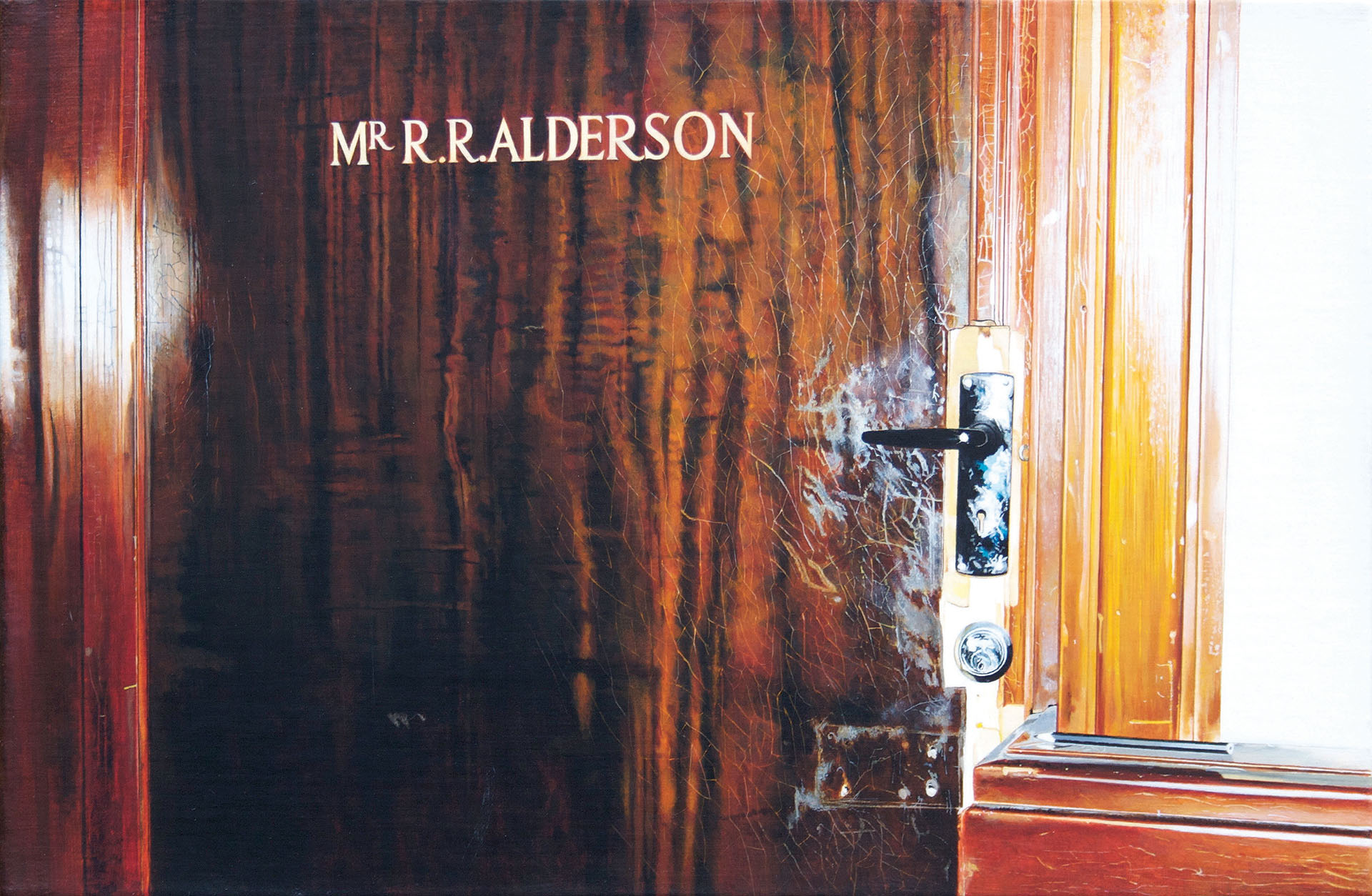 Mr RR Alderson, 2005, acrylic on linen, 300 x 455mm, private collection