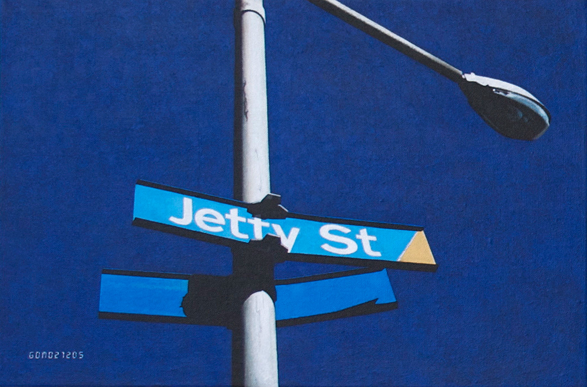 Jetty Street, 2005, acrylic on linen, 300 x 455mm