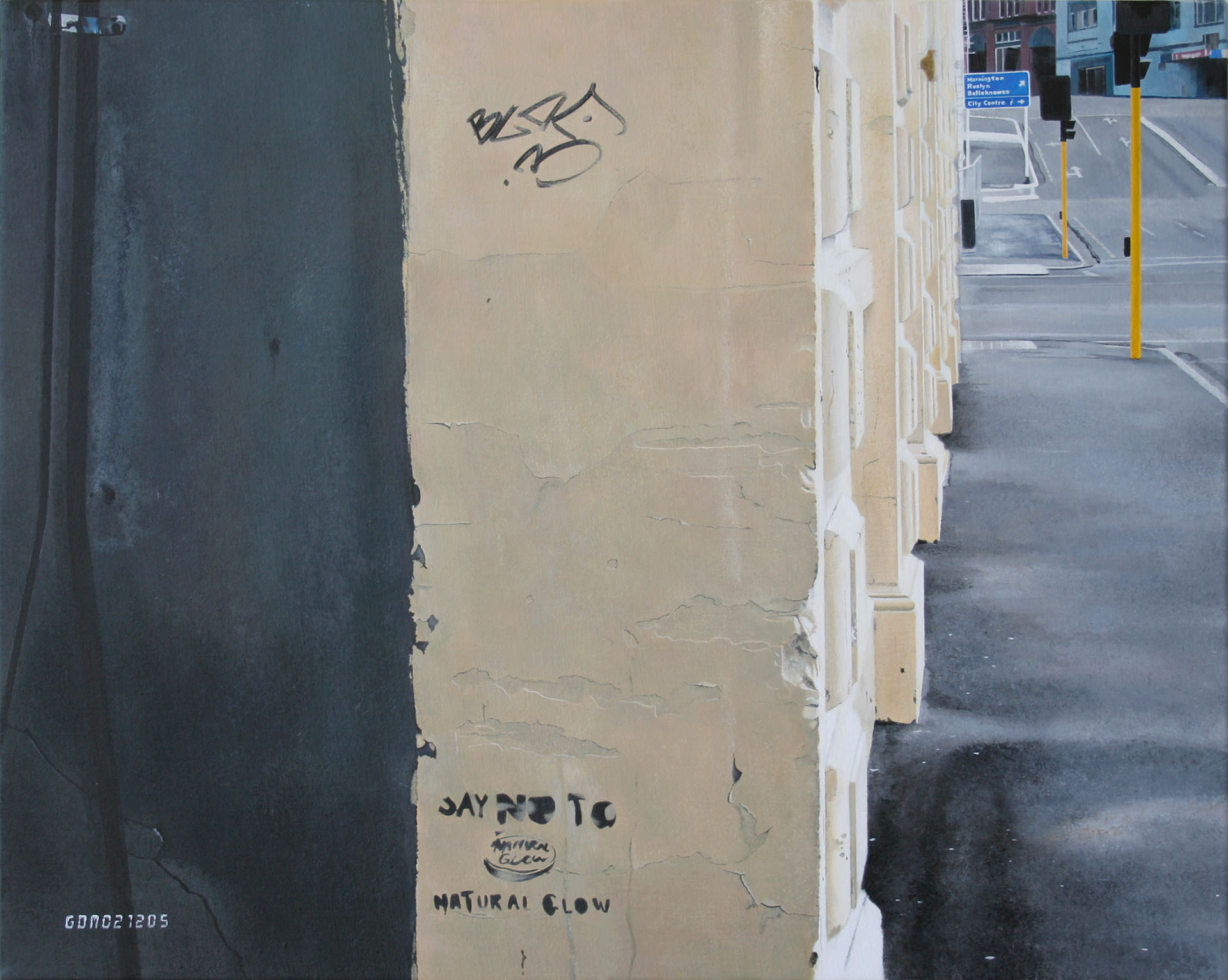 Who Cares For Luminous Spheres, 2005, Acrylic on linen, 405 x 505mm, private collection